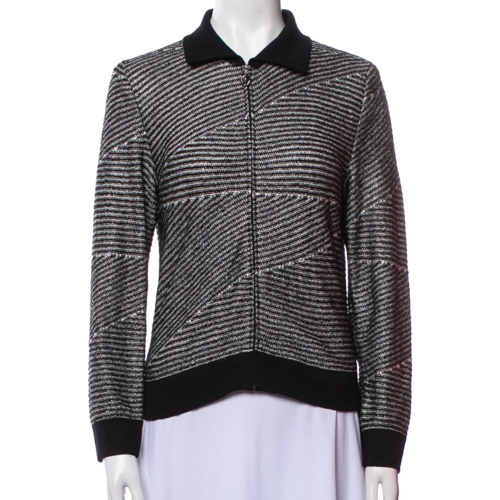 St. John Sport Striped Evening Jacket